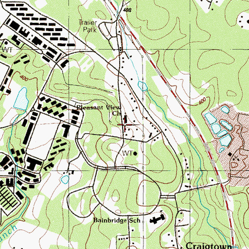Topographic Map of Lighthouse Christian Academy, MD