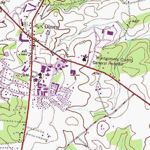 Topographic Map of Saint Peter's Elementary School, MD