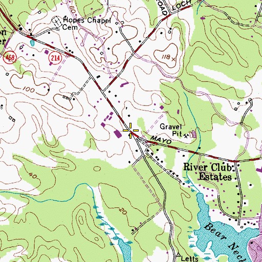 Topographic Map of Summit School, MD