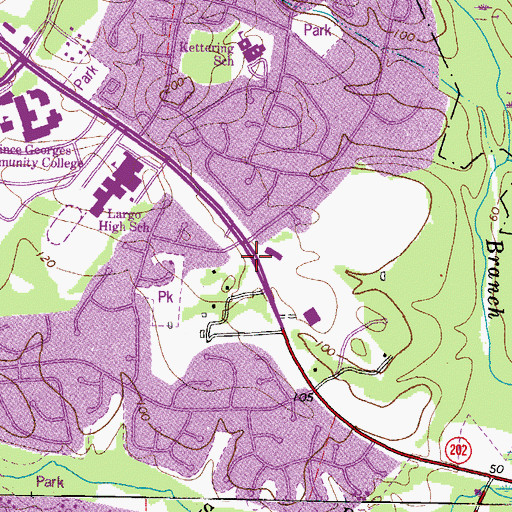 Topographic Map of Capitol Christian Academy, MD