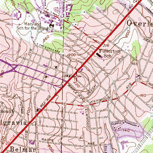Topographic Map of Saint James Lutheran Day School, MD