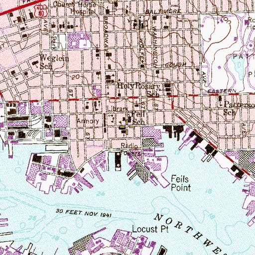 Topographic Map of Mother Seton Academy, MD
