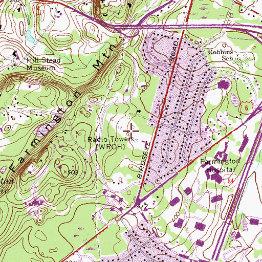 Topographic Map of WNEZ-AM (New Britain), CT