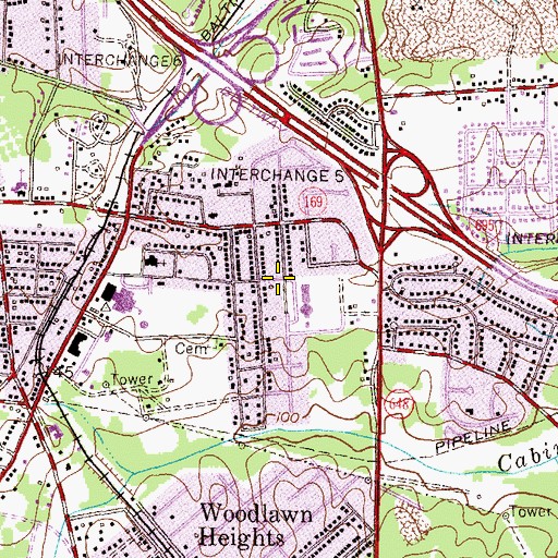 Topographic Map of Saint Philip Neri Elementary School, MD