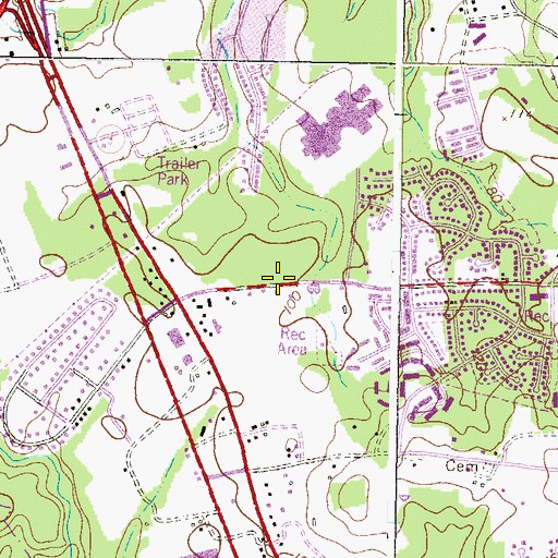 Topographic Map of Olde Mill Christian Academy, MD