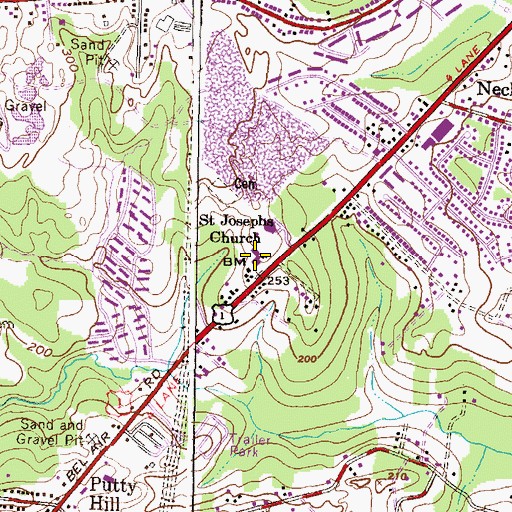 Topographic Map of Saint Joseph Elementary School, MD