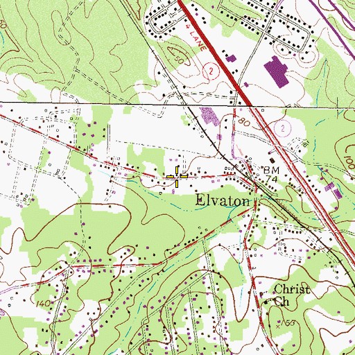 Topographic Map of Elvaton Christian Academy, MD