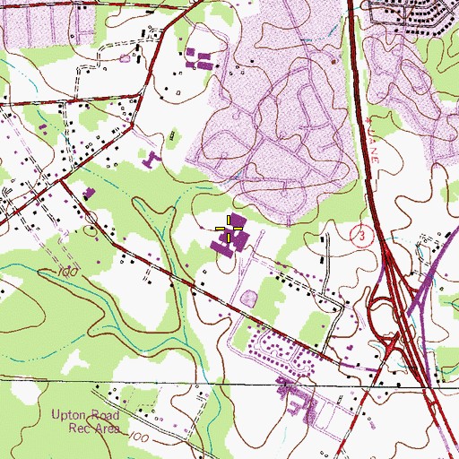 Topographic Map of Center of Applied Technology - North High School, MD