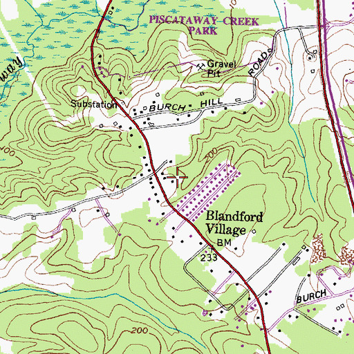 Topographic Map of Maryland Gospel Assembly School, MD
