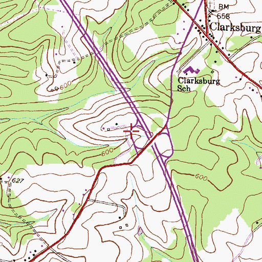 Topographic Map of Kingsley Wilderness Project, MD