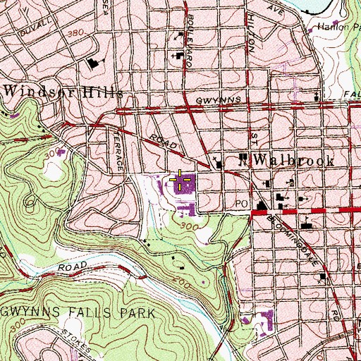 Topographic Map of Homeland Security School, MD
