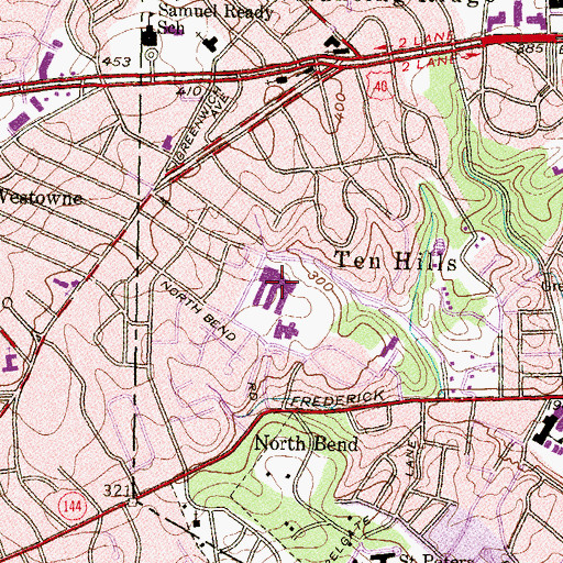 Topographic Map of Alternative Learning Center Southwest, MD