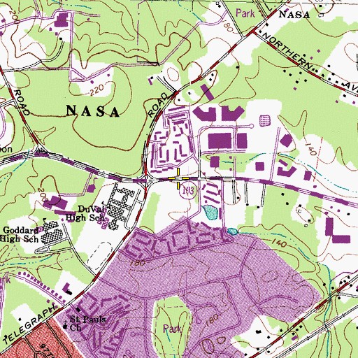 Topographic Map of Kiddie Academy of Greenbelt, MD