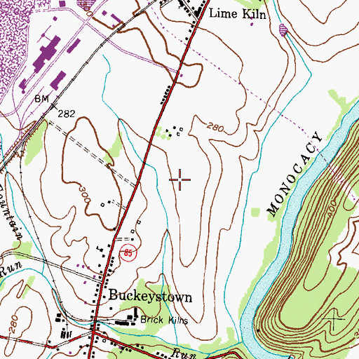 Topographic Map of Saint Thomas Moore Academy, MD