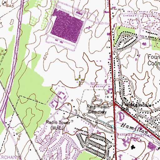 Topographic Map of Hagerstown Business College, MD