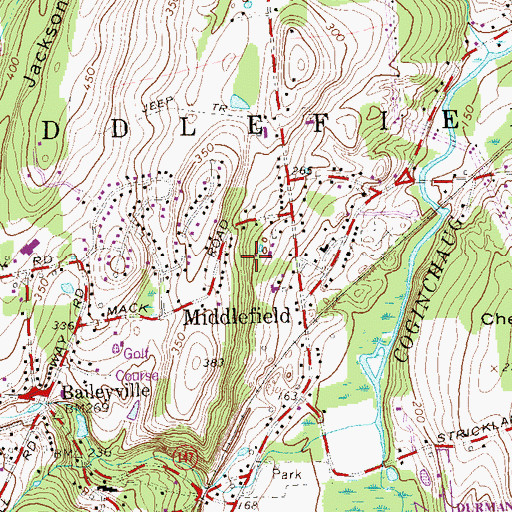 Topographic Map of Town of Middlefield, CT