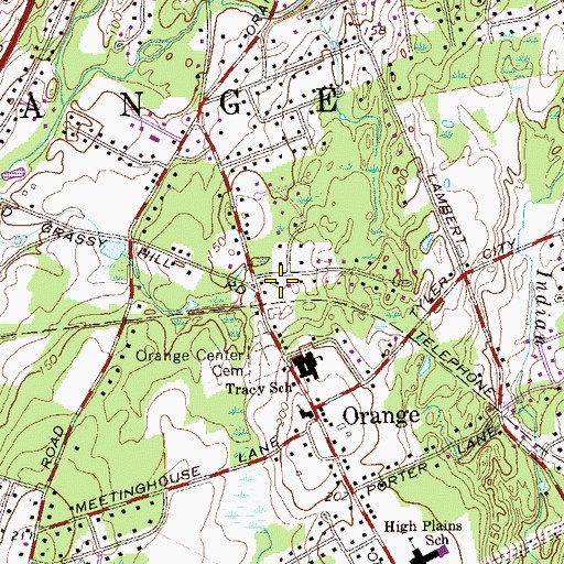 Topographic Map of Town of Orange, CT