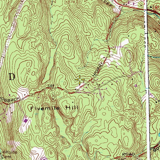 Topographic Map of Town of Oxford, CT