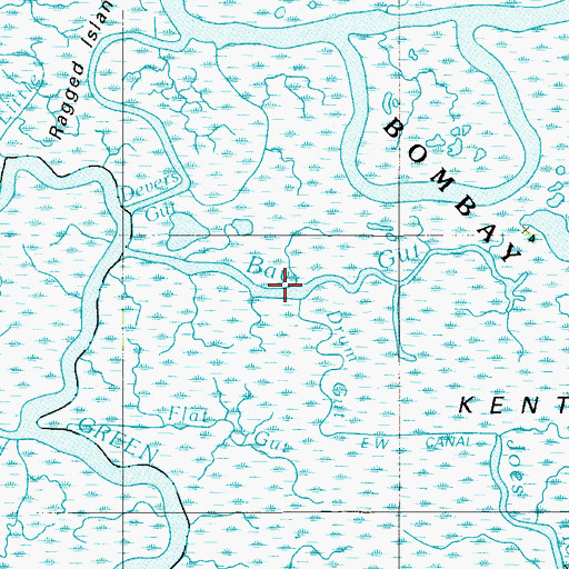 Topographic Map of Bay Gut, DE