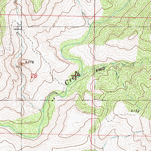 Topographic Map of Orejans Canyon, AZ