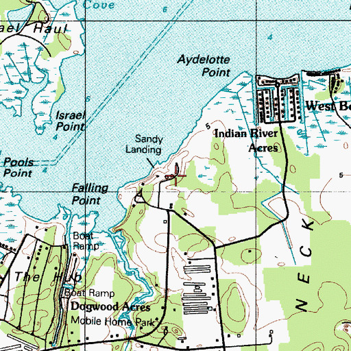 Topographic Map of Camp Otonka, DE