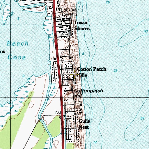 Topographic Map of Cottonpatch Hill, DE