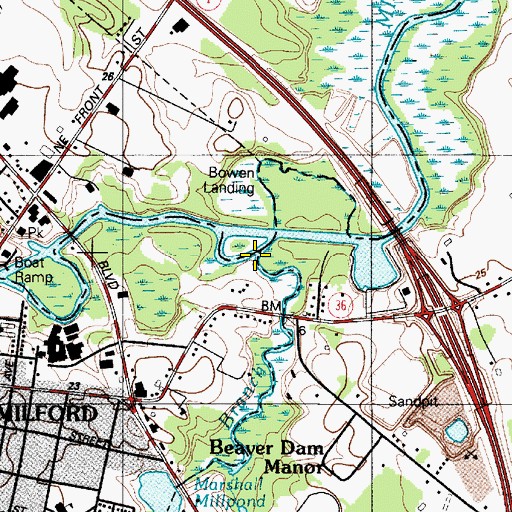Topographic Map of Deep Branch, DE