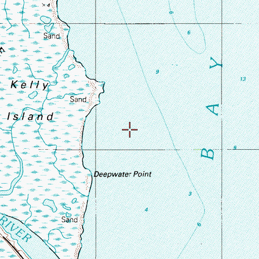 Topographic Map of Deepwater Point, DE