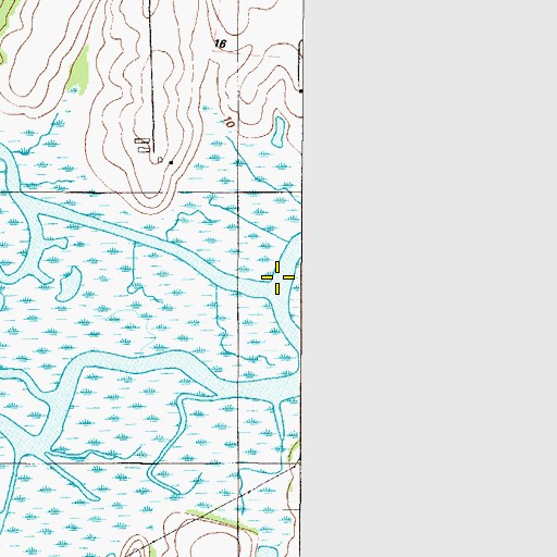 Topographic Map of Drawyer Creek, DE