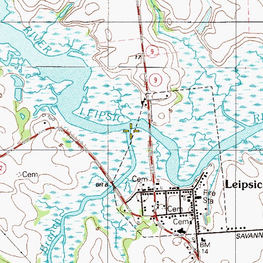 Topographic Map of Dyke Branch, DE