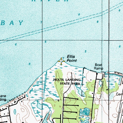 Topographic Map of Ellis Point, DE