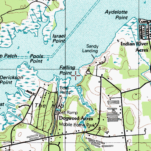Topographic Map of Falling Point, DE