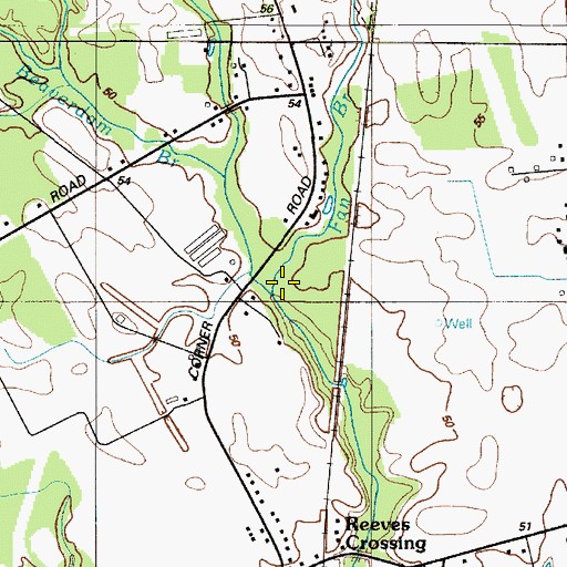 Topographic Map of Fan Branch, DE