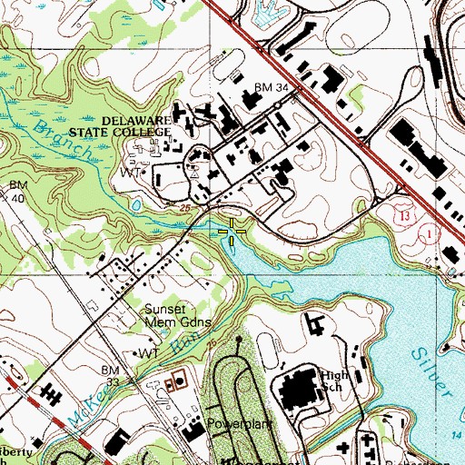 Topographic Map of Fork Branch, DE