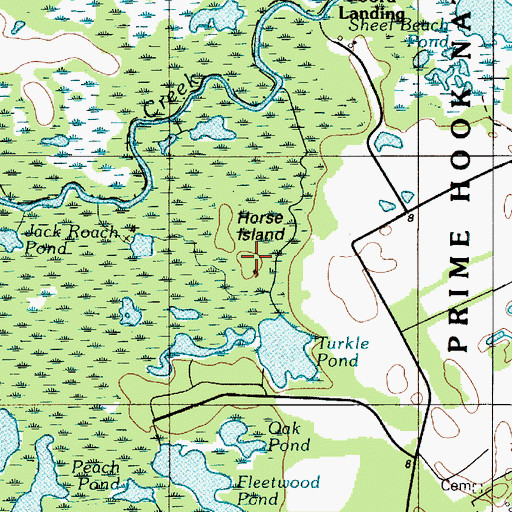 Topographic Map of Horse Island, DE
