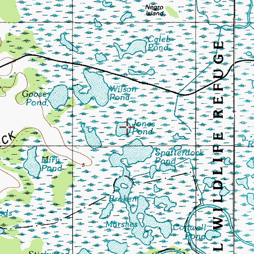 Topographic Map of Jones Pond, DE