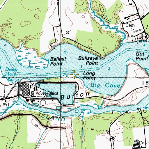 Topographic Map of Long Point, DE