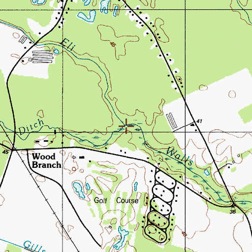 Topographic Map of McGee Ditch, DE