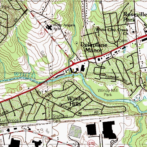 Topographic Map of Middle Run, DE