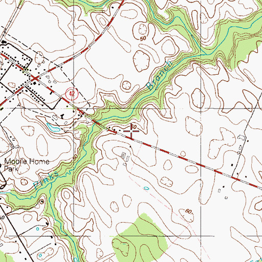 Topographic Map of Mount Olive Church, DE