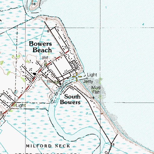 Topographic Map of Murderkill River, DE