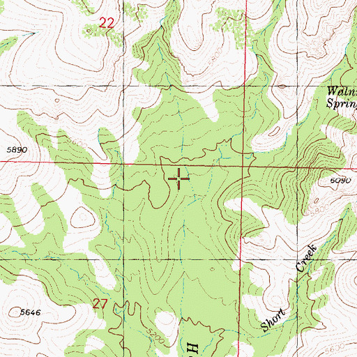 Topographic Map of Short Creek, AZ