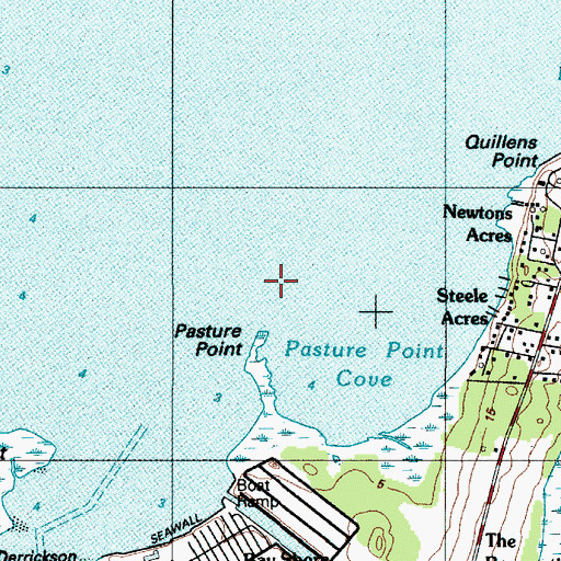 Topographic Map of Pasture Point, DE