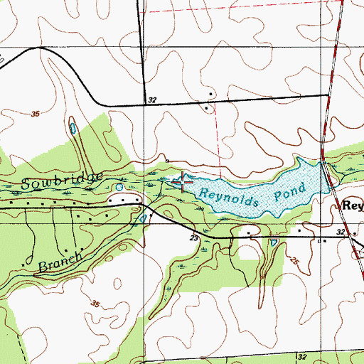 Topographic Map of Piney Branch, DE