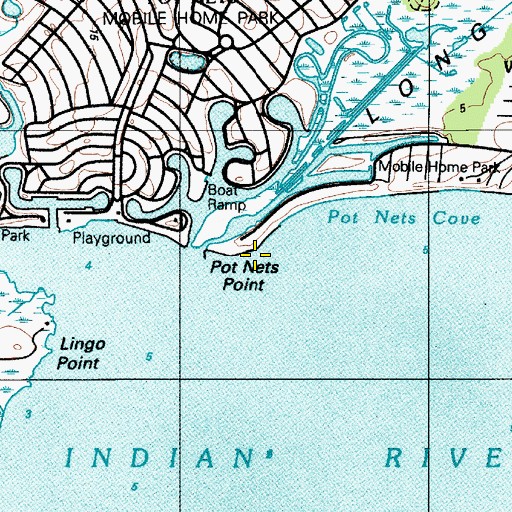 Topographic Map of Pot Nets Point, DE