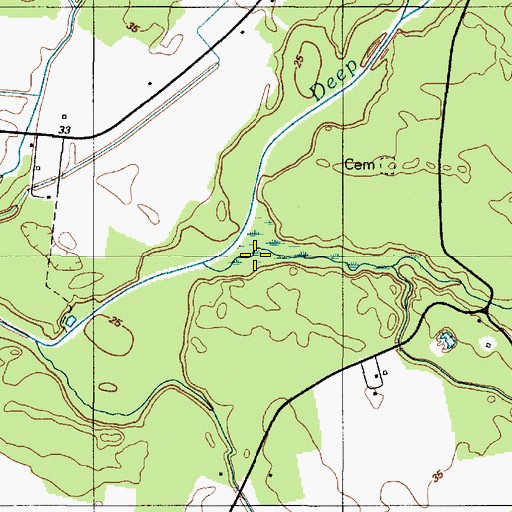 Topographic Map of Rum Bridge Branch, DE