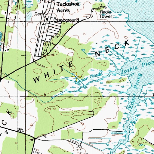 Topographic Map of Simon Glade, DE