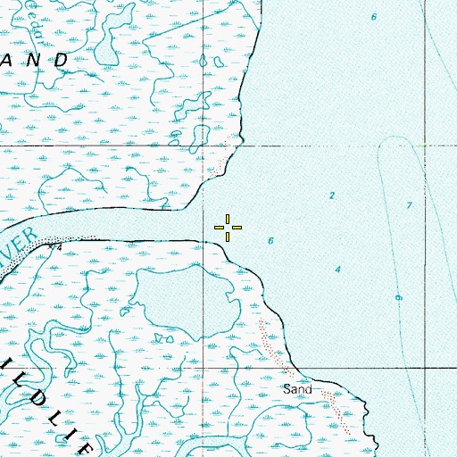 Topographic Map of Simons River, DE
