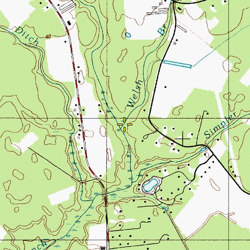 Topographic Map of Sockorockets Ditch, DE