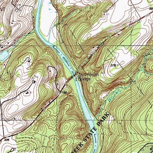 Topographic Map of Thompson Bridge, DE